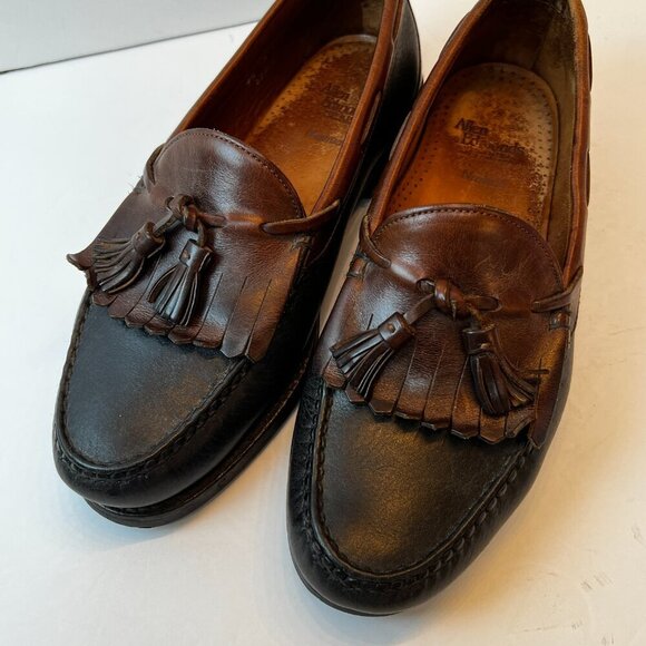 Allen‎ Edmonds Nashua Tassel Kiltie Leather Loafers Black Brown Shoes Mens 9.5 D main image 12